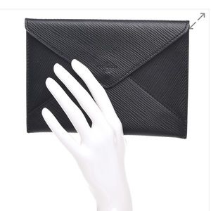 Authentic Louis Vuitton Black Epi Envelope Pouch